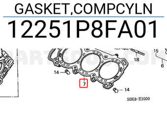 Honda 12251P8FA01 GASKET,COMPCYLN