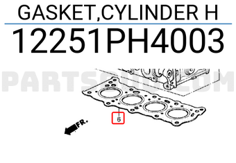 Honda 12251PH4003 GASKET,CYLINDER H