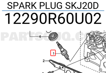 Honda 12290R60U02 SPARK PLUG SKJ20D