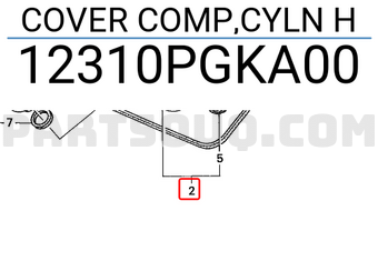 Honda 12310PGKA00 COVER COMP,CYLN H