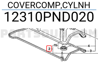 Honda 12310PND020 COVERCOMP,CYLNH