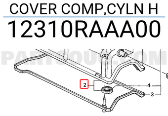 Honda 12310RAAA00 COVER COMP,CYLN H