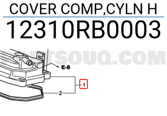 Honda 12310RB0003 COVER COMP,CYLN H