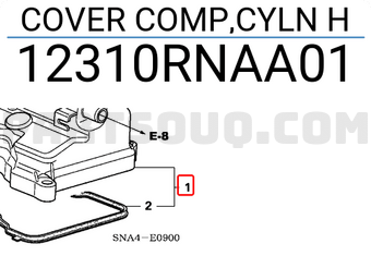 Honda 12310RNAA01 COVER COMP,CYLN H