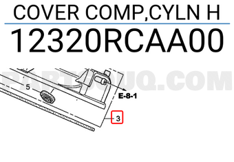 Honda 12320RCAA00 COVER COMP,CYLN H
