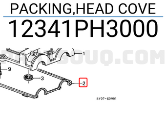Honda 12341PH3000 PACKING,HEAD COVE