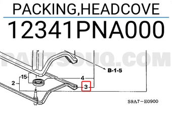 Honda 12341PNA000 PACKING,HEADCOVE