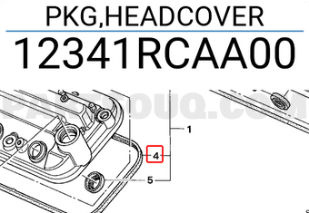 Honda 12341RCAA00 PKG,HEADCOVER
