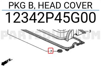 Honda 12342P45G00 PKG B, HEAD COVER