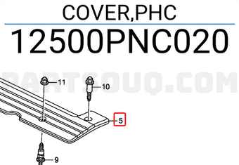 Honda 12500PNC020 COVER,PHC