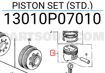 Honda 13010P07010 PISTON SET (STD.)