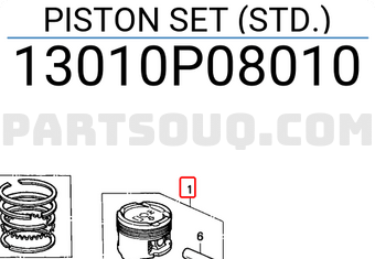 Honda 13010P08010 PISTON SET (STD.)