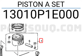 Honda 13010P1E000 PISTON A SET