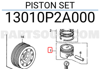Honda 13010P2A000 PISTON SET