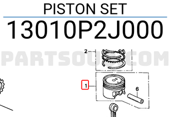 Honda 13010P2J000 PISTON SET