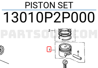 Honda 13010P2P000 PISTON SET