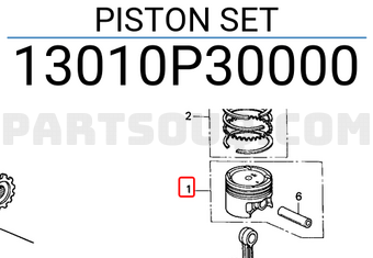 Honda 13010P30000 PISTON SET