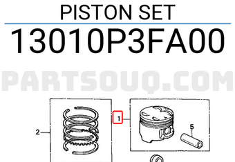 Honda 13010P3FA00 PISTON SET