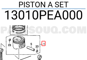 Honda 13010PEA000 PISTON A SET