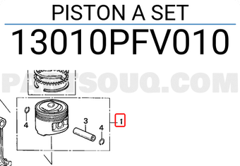Honda 13010PFV010 PISTON A SET