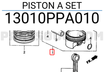 Honda 13010PPA010 PISTON A SET