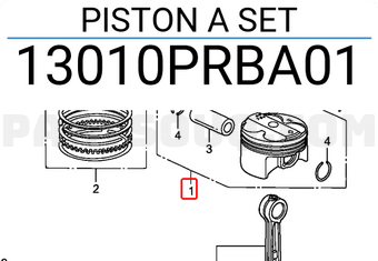 Honda 13010PRBA01 PISTON A SET