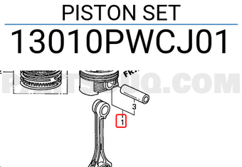 Honda 13010PWCJ01 PISTON SET