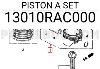 Honda 13010RAC000 PISTON A SET