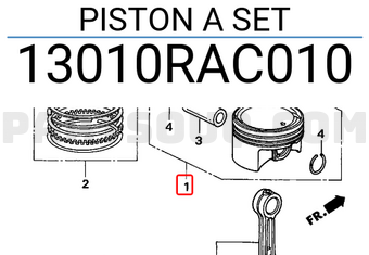 Honda 13010RAC010 PISTON A SET