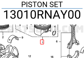 Honda 13010RNAY00 PISTON SET