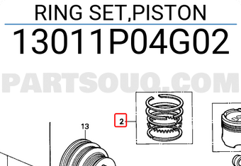 Honda 13011P04G02 RING SET,PISTON
