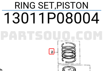Honda 13011P08004 RING SET,PISTON