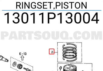 Honda 13011P13004 RINGSET,PISTON