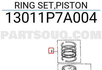Honda 13011P7A004 RING SET,PISTON