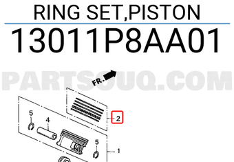 Honda 13011P8AA01 RING SET,PISTON
