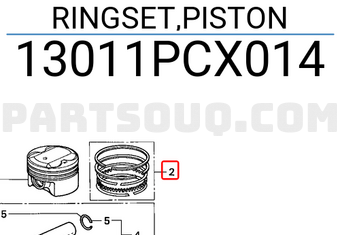 Honda 13011PCX014 RINGSET,PISTON