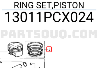 Honda 13011PCX024 RING SET,PISTON