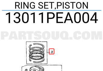 Honda 13011PEA004 RING SET,PISTON