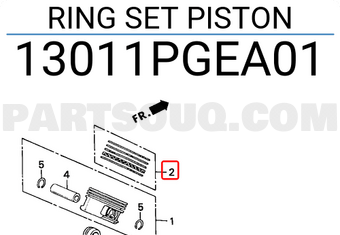 Honda 13011PGEA01 RING SET PISTON