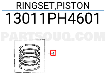 Honda 13011PH4601 RINGSET,PISTON