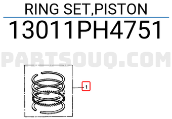 Honda 13011PH4751 RING SET,PISTON