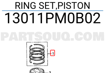 Honda 13011PM0B02 RING SET,PISTON
