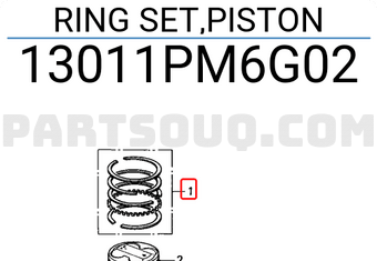 Honda 13011PM6G02 RING SET,PISTON