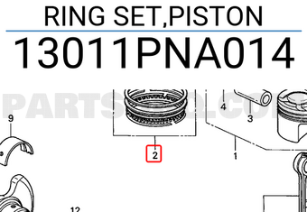 Honda 13011PNA014 RING SET,PISTON