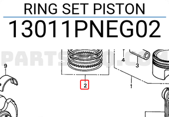 Honda 13011PNEG02 RING SET PISTON