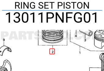 Honda 13011PNFG01 RING SET PISTON