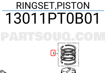 Honda 13011PT0B01 RINGSET,PISTON