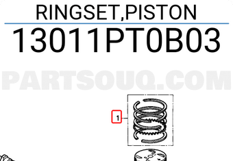 Honda 13011PT0B03 RINGSET,PISTON
