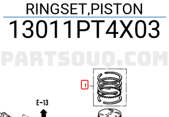 Honda 13011PT4X03 RINGSET,PISTON
