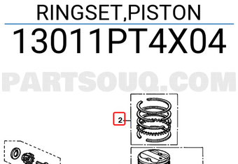 Honda 13011PT4X04 RINGSET,PISTON